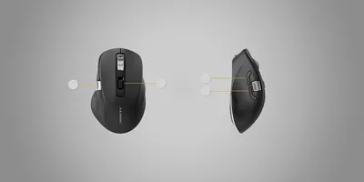 Productafbeelding van Alogic Apex Draadloze Programmeerbare Muis – Ergonomisch Ontwerp – 6400 DPI – Tot 104 Uur Batterijduur - Zwart