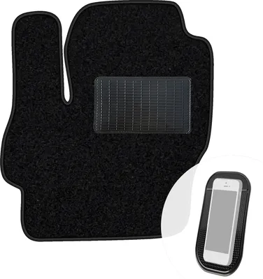 Produktbild von moto-MOLTICO Fahrer Fußmatte Auto Velours Fahrerseite Autoteppiche Schwarz Fahrermatte 1-teilig passend für Mazda 3 II 2009-2013