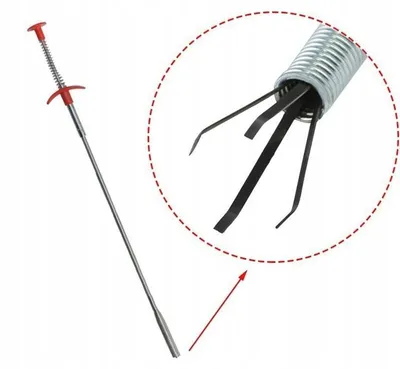 Produktbild von Langer 60 cm Federgreifer zur Abflussreinigung und Rohrsanierung