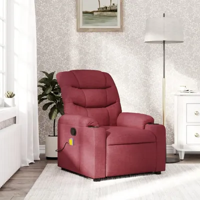 Produktbild von Massagesessel Weinrot Stoff , Klassische Sessel 2024 Neu