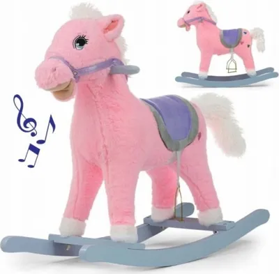 Immagine prodotto di Cavallo a dondolo con suono - rosa
