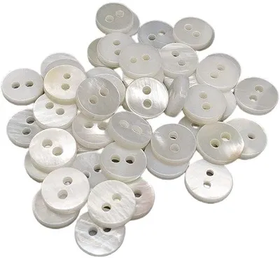 Produktbild von 50 Naturperlen Knöpfe Flussmuschel