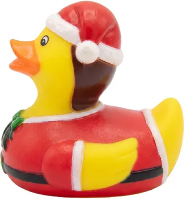 Zdjęcie produktu dla Clayre & Eef 66736 Dekoracyjna kaczuszka do kąpieli, żółta i czerwona, 5 cm