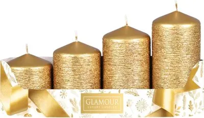 Image de Bougies de l'Avent TAURUS or 4 pcs
