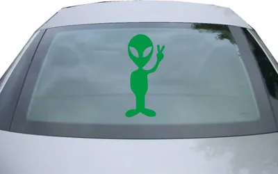 Produktbild von Indigos UG - Aufkleber Heckscheibe & Motorklappe DE2130 - grün - 600x285 mm - AUF - Auto Scheiben Fenster Heckklappe Tuning Racing JDM - Die cut
