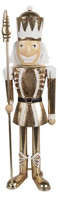 Immagine prodotto di Schiaccianoci decorativo natalizio Clayre & Eef 36 cm in metallo dorato