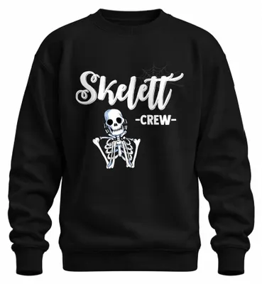 Obrázok produktu pre Skelett Crew Halloween Totenkopf Gruselig Gothic Retro Party Uni mikina, Schwarz, M