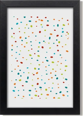 Produktbild von Bild 20x30 MDF-Rahmen, Wandkunst Bunte Punkte