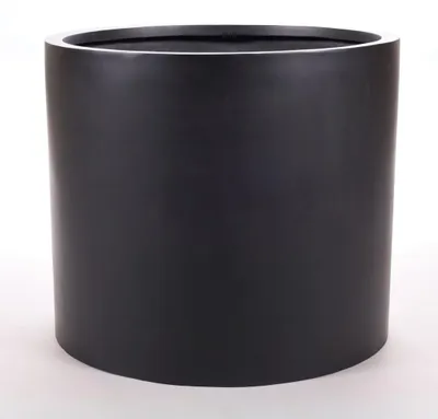 Produktbild von Elegant Einrichten | Pflanzkübel | Fiberglas | zylindrisch | D80xH70cm | schwarz-matt.