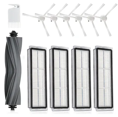 Ersatzteilset für Roboterstaubsauger, 6 Seitenbürsten, 1 Hauptbürste, 4 Filter