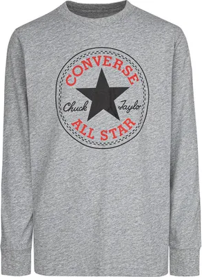 Produktbild von Converse Kids Chuck Patch Langarm-t-shirt Grau 3-4 Years Grau 3-4 Years