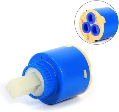 Zdjęcie produktu dla 2 sztuki ceramicznych zaworów do baterii 35/40 mm, niebieskie
