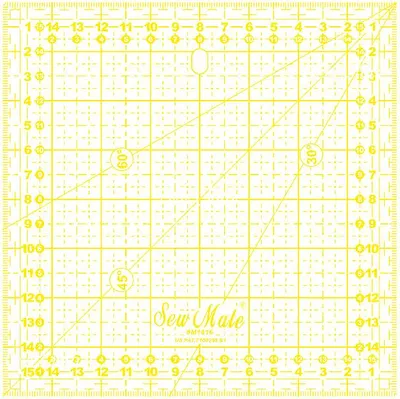 Obrázek produktu pro Rastrové pravítko 16x16cm M1616-YW žluté