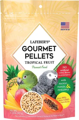Zdjęcie produktu dla Lafeber Gourmet Pellets - Tropical Fruit - Parrots -Zbilansowany pokarm: granulat z owocami dla dużych papug 567g