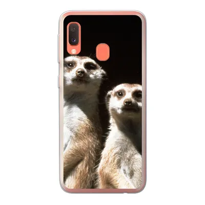 Produktbild von MuchoWow® Handyhülle Schutzhülle Hülle für Samsung Galaxy A20e Schwarz - Erdmännchen - Tiere Silikon Softcase Handy Hülle - Abdeckung