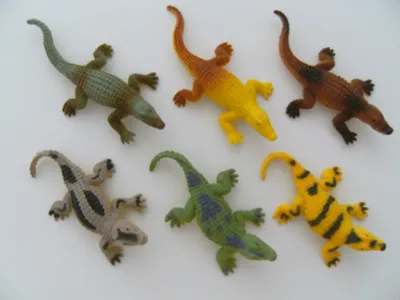 Produktbild von Spieltiere Krokodile, 6erSet, 8 cm, Spieltiere Spielzeug Krokodil Figuren Tier