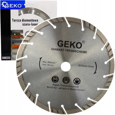 Produktbild von Geko Diamanttrennscheibe für Beton, Ziegel, Pflaster 230mm