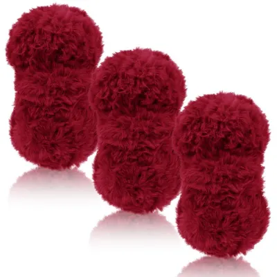 Immagine prodotto di Lana morbida 3 gomitoli da 100g ciascuno, color borgogna, ideale per uncinetto e maglia
