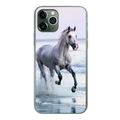 Produktbild von MuchoWow® Handyhülle Schutzhülle Hülle für iPhone 11 Pro Pferde - Luft - Meer Silikon Softcase Handy Hülle - Handy