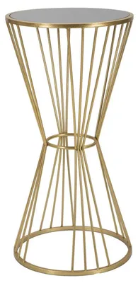 Obrázek produktu pro Nástěnný noční stolek Tisty ze zlatého železa a skla, 60 × 30 × 40 cm
