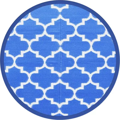Produktbild von vidaXL Outdoor-Teppich ARAKIL Blau Ø160 cm PP