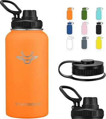 Produktbild von Famanu Trinkflasche 950ml mit Schraubverschluss - isolierte Wasserflasche für Sport