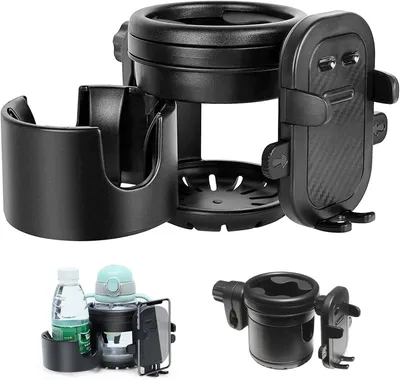 Produktbild von 3 in 1 Kinderwagen Becherhalter, Telefonhalter, Verstellbar, Für Kinderwagen, Gehhilfen, Fahrräder