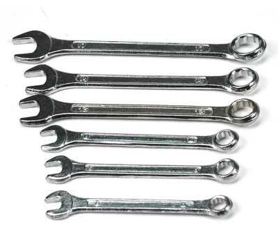 Produktbild von Maul Ringschlüssel Satz 6 - tlg  Ring Maulschlüssel Set Gabelschlüssel
