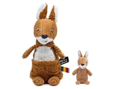 Immagine prodotto di Canguro di peluche, mamma e bambino, marrone