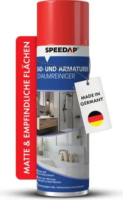Produktbild von SPEEDAP Aktivschaum - Bad- und Armaturen 500ml | Perfekt für Naturstein & pulverbeschichtete Oberflächen geeignet | Kraftvoll gegen Kalk & Schmutz