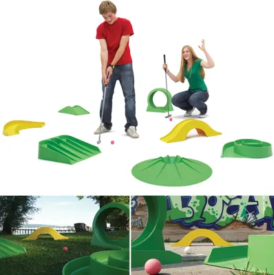 Immagine prodotto di myminigolf Putting XL Minigolf Komplettset Minigolf-Set Pro  13 Hindernisse  011