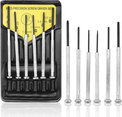Produktbild von Mini-Schraubendreher - 6-in-1 Feinmechanische Schraubendreher - Für Uhren- und Brillenreparatur