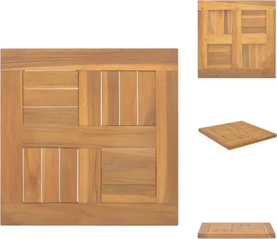 Obrázok produktu pre vidaXL Stolová doska štvorcová 40x40x2,5 cm z masívneho teakového dreva - Stolové dosky