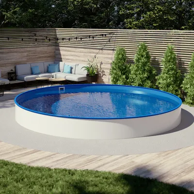 Produktbild von Pool Ø 5,00 x 1,50 m Folie blau 0,8mm EB Handlauf STYLE