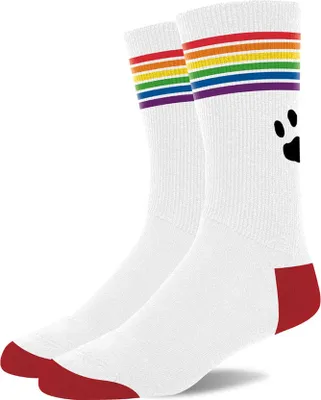 Produktbild von PRIDE weiß-bunte Socken – stilvolles Accessoire zum Stolzfest