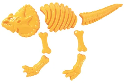 Obrázok produktu pre EDUPLAY 160310 Formičky do piesku Triceratops, žlté, 7 kusov (1 sada)
