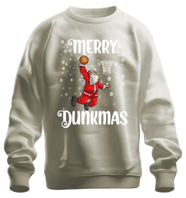 Immagine prodotto di Merry Dunkmas Santa Basketball - Regalo di Natale Felpa Pullover Unisex, Natura, S