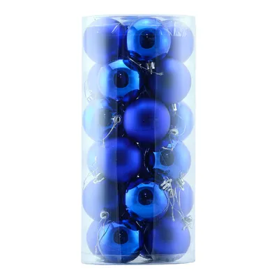 Obrázek produktu pro Plastové koule, prům. 6 cm, modré,  12 x lesklá, 12 x matná