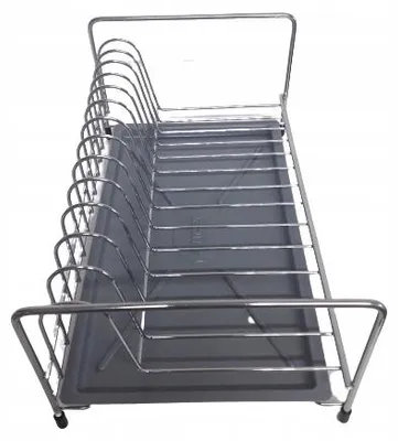 Produktbild von Rechteckiger Geschirrabtropf Mit Metallständer, 30 Cm Lang