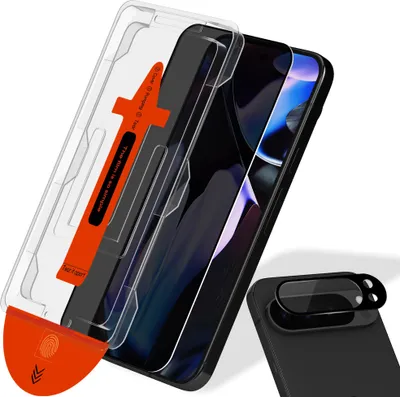 Produktbild von 1-Pack Google Pixel 9 Pro Displayschutzfolie & 1-Pack Kameraschutz - Gehärtetes Glas | [Automatische Installation] - Blasenfrei
