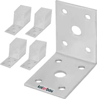 Obrázek produktu pro KOTARBAU® Sada 50 úhlových konzolí 50 x 50 x 35 mm ocelová konstrukce konzole montážní otvory nábytková konzola pozinkovaná konzola pro těžké dřevo montážní konzola konzola pro židle