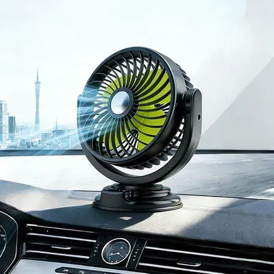 Produktbild von Automobilischer Lüfter - Automobilkühler - Mobiler Kühler - 360-Grad-Drehbarkeit - 12-Volt - Schwarz