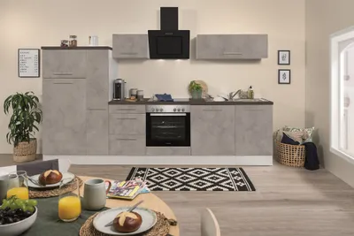 Produktbild von Küche Küchenzeile Küchenblock Beton Amanda 310 cm Respekta Premium