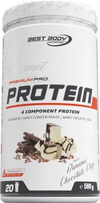 Produktbild von Best Body Nutrition - Gourmet Premium Pro Protein - 500 g Dose, 1 x 500 g Dose, Geschmack: Banana Chocolate Chip