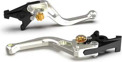 Produktbild von Kupplungshebel LSL BOW L48R mit ABE kurz für KTM Duke RC 125 - 390 ccm Bj. 2011 - 2019, Farbe Hebel:silber, Farbe Versteller:gold