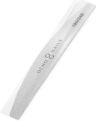 Produktbild von Ocho Nails schmale Halbmondfeile 180/240, 1 Stück, sichere Verpackung