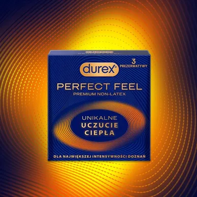 Zdjęcie produktu dla Durex Perfect Feel prezerwatywy dla zwiększenia doznań 3 sztuki