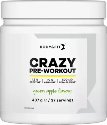 Produktbild von Body & Fit Crazy Pre-Workout – 407g-Dose Green Apple