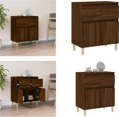 Produktbild von vidaXL Sideboard Braun Eichen Optik 60x35x70 cm Holzwerkstoff - Sideboard - Sideboards - Schrank - Highboard