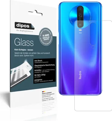 Produktbild von 1x Schutzfolie für Xiaomi Redmi K30 Rückseite matt - Anti-Shock 9H Folie dipos Glass Kunststoffglas